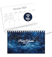 Zuozee Pocket Calendar 2025-2027, Starry Sky 2026-2027 Monthly Planner -3.7" x 6.7" for Purse, Ru...