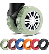 Wanzhuango 8 Pcs Upgrade Luggage Wheel Covers, Carry On Luggage Suitcases,Wear-Resistant, Anti-No...