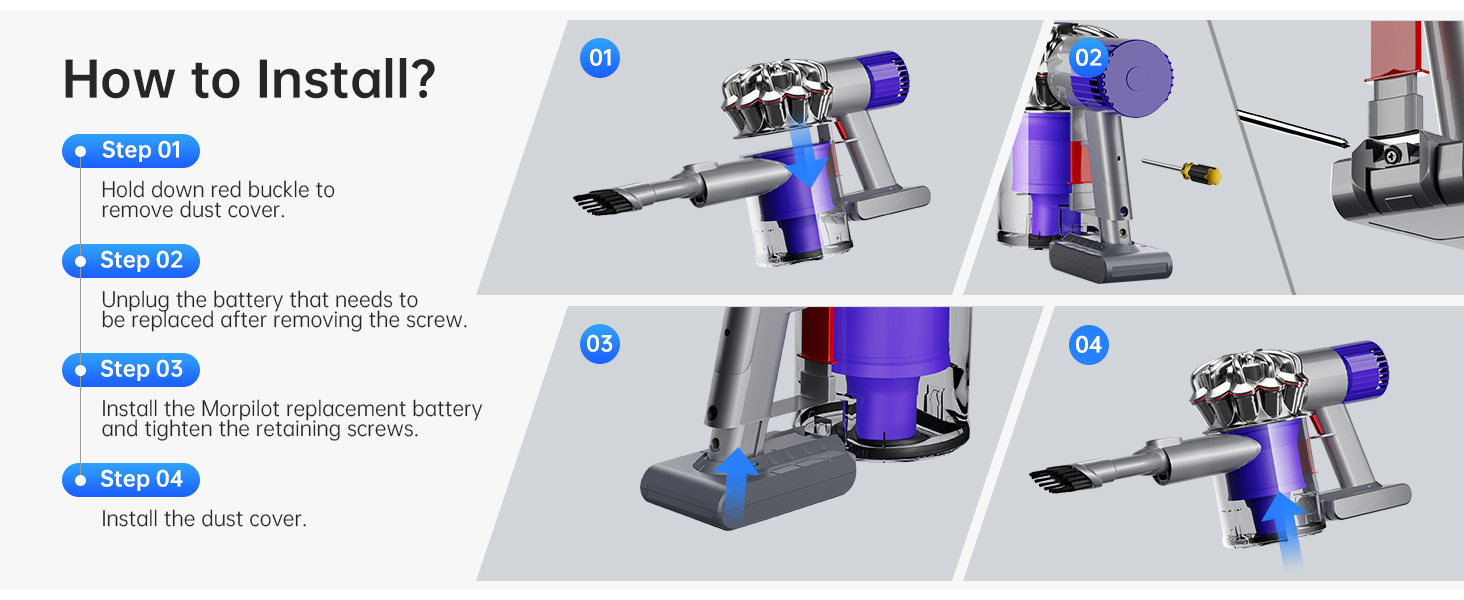 Battery Replacement for dyson V8