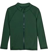 SwimZip UPF 50+ Kids Long Sleeve Zipper Rash Guard Swim Shirt (Multiple Colors)