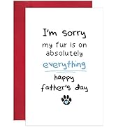 Ogeby Funny Father’s Day Card for Dog Cat Dad, Cute Fathers Card Gift from Dog Cat, I’m Sorry My ...