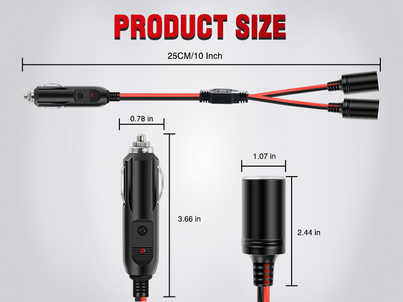 Car Cigarette Lighter Splitter