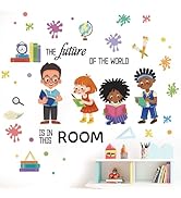 Amimagen Classroom Wall Stickers - Inspirational Quotes Books Reading Playroom Wall Decals - Baby...