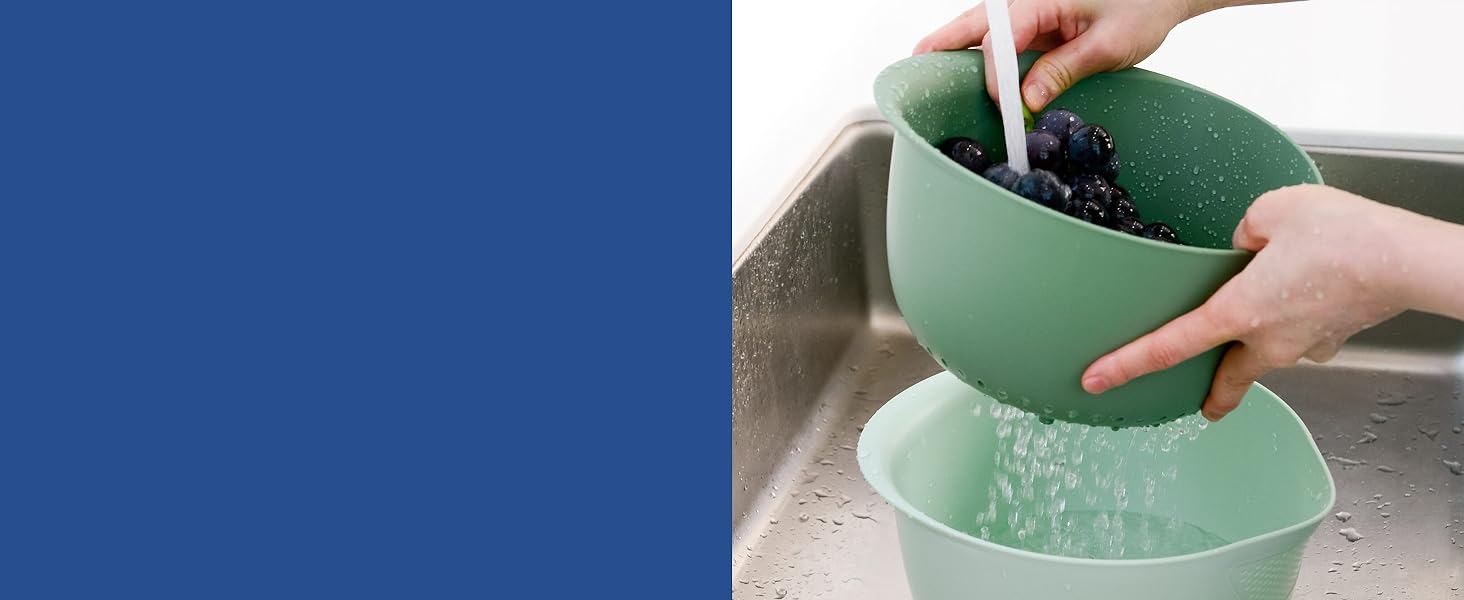 Strainer bowl and colander set