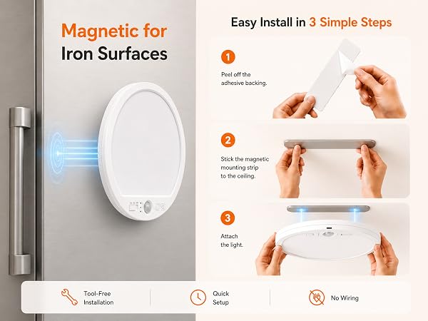 Magnetic Install No Wiring