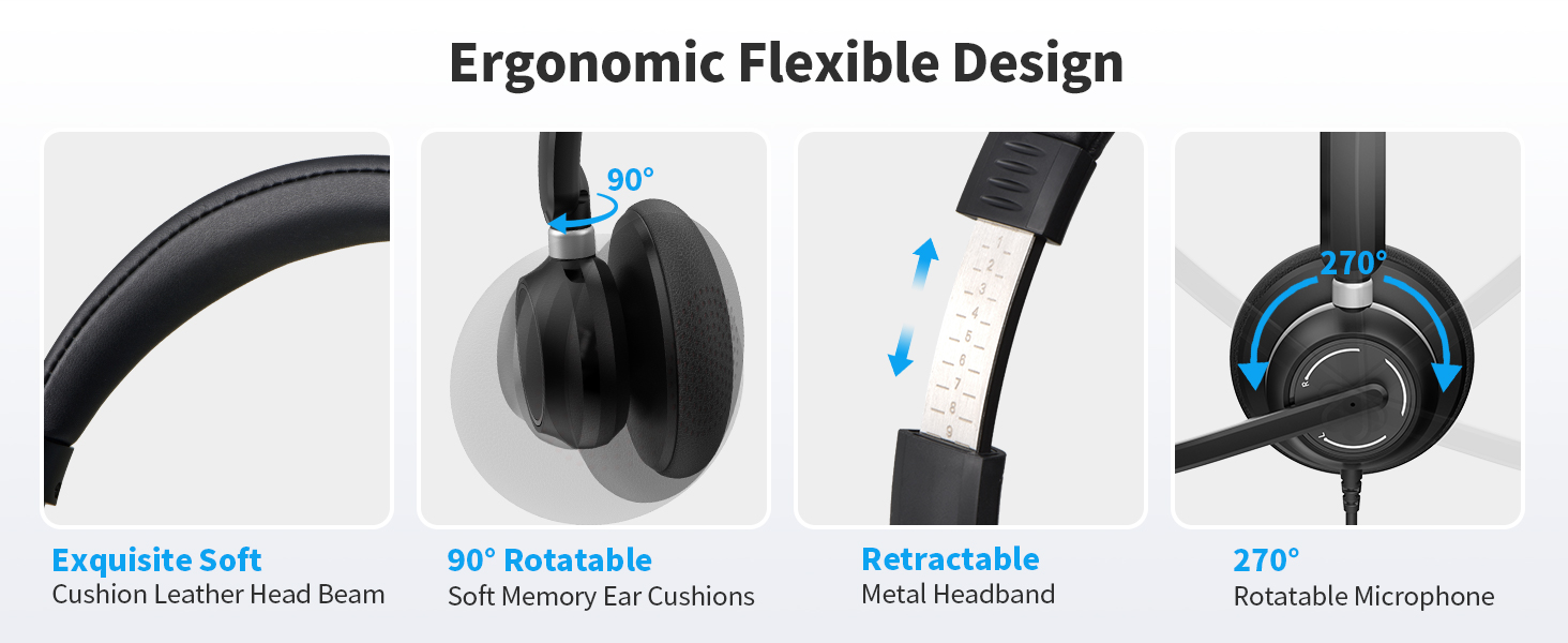 usb headset with microphone for pc laptop 3.5mm wired computer headset headphone with microphone