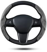 Shademax Custom Fit for Suede Steering Wheel Cover Tesla Model Y/ Model 3 Car Wheel Protector Tes...