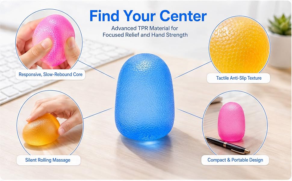 Large Blue Squishy Stress Ball, Clear Blue Squishy Ball