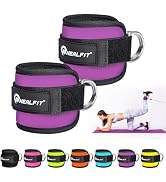 NEALFIT Ankle Strap for Cable Machine, Gym Ankle Cuff for Kickbacks, Leg Extensions, Glute Workou...