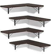 Love-KANKEI Corner Shelf Wall Mounted,Floating Wall Shelves for Storage,Rustic Wood Hanging Shelv...