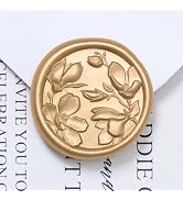 UNIQOOO Wax Seal Stickers - 3D Magnolia Wedding Invitation Envelope Botanical Seal Stickers, 50 P...