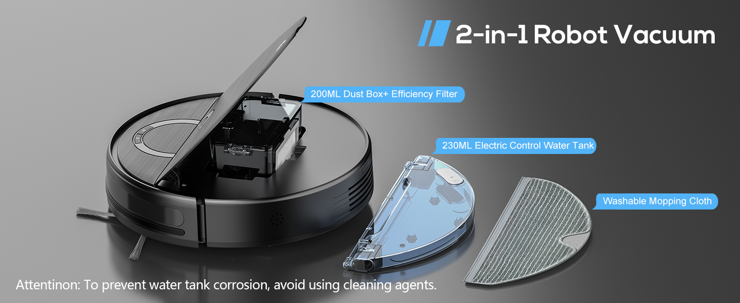 (blue)robot vacuum T7S structure - PC