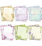 Stationary Writing Paper with Envelopes - Flora Stationery Set with Lined Letter Writing Paper, 4...