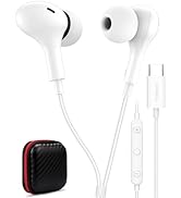 USB C Headphone for Samsung S25 FE S24 A16 A17 Wired Earbuds Magnetic in-Ear Type C Earphone with...