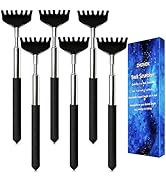ZMOIVOK 6 Pack Back scratchers Set,Rubber Handles and Stainless Scratch Heads Back Scratcher Exte...