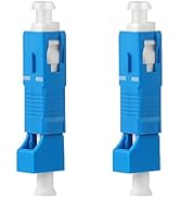 2 Pcs SC to LC Adapter-Single Mode 9/125um SC/UPC Male to LC/UPC Female Hybrid Optical Fiber Adap...