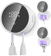 Toothbrush Holder and Cleaner Razor Holder and Dryer Auto Open/Close Cover Rechargeable Wall-Moun...