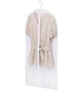 FMLIUY Garment Bags for Hanging Clothes, 39'' Translucent Suit Garment Covers with Zipper, Dust-P...