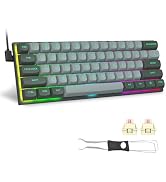 E-YOOSO Magnetic Axis Rapid Trigger Mechanical Keyboard, World’s Fastest 60% Wired RGB Backlit Ga...