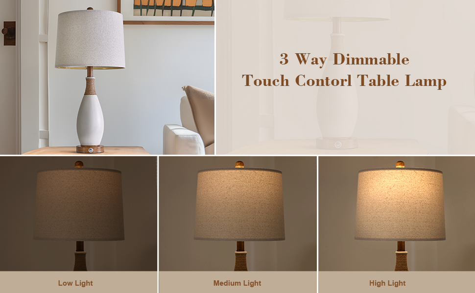 3 Way Dimmable Touch Control Table Lamp