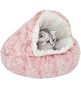 YUDANSI Cat Bed Hooded for Indoor Cats, Dog Bed with Large Covered Hood for Small Dogs Cats Puppy...