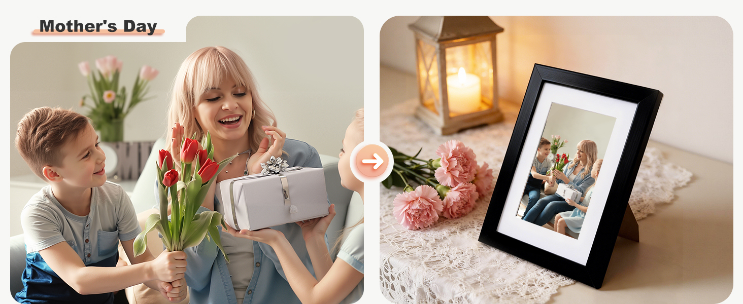 KINLINK Picture Frame is the best choice as a Mother&s Day gift for