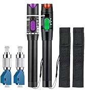 2 PC Visual Fault Locator 30mW 30KM,VFL Fiber Optic with Single Mode 9/125um FC to LC Adapter, Fi...