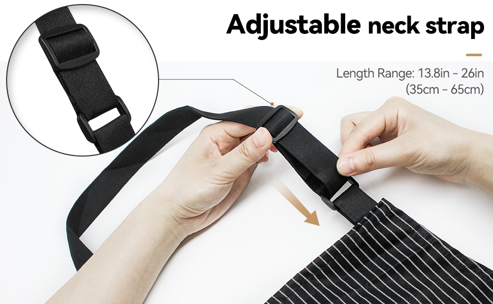 29.5inch*25.5inch large size apron with adjustable neck strap