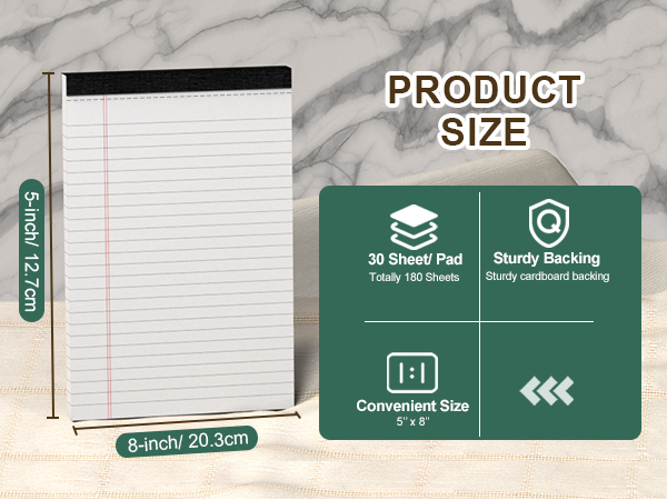 Notepads 5x8 In