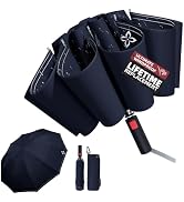 LILAC Large Travel Inverted Umbrella, 54 Inch 10 Ribs Windproof for Rain & Sun, Reverse Automatic...