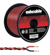 Askcable Speaker Wire 12 Gauge 50 Feet Copper Clad Aluminum