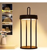 RISLG Portable Table Lamp for Indoor/Outdoor,Rechargeable LED Cordless Lamp, Touch Stepless dimmi...