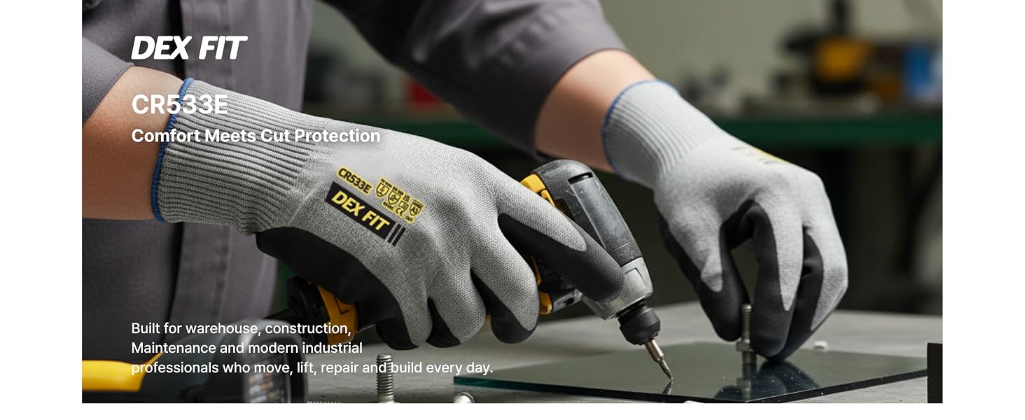 Esd a3 cut resistant gloves fiberglass free en16350 anti static safety gloves
