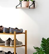 Furshus 3-Tier Bamboo Shoe Rack for Entryway, Stackable | Heavy Duty | Multi-Function, Free Stand...