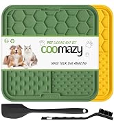 Coomazy Lick Mat for Dog and Cat, Slow Feeder & Non-Slip Design, Boredom and Anxiety Reducer, Sui...