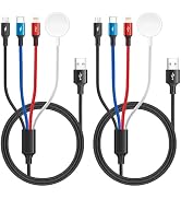 4 in 1 Multi Charging Cable for Apple Watch Charger/iPhone 17 Charger/Lightning/Micro,USB C Charg...