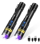 DARKBEAM UV Flashlight Blacklight 395nm Black Light, High Lumens LED Flashlights USB Rechargeable...