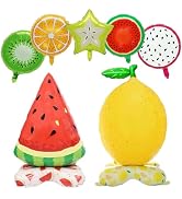 Summer Fruit Foil Aluminum Balloons-60in Giant Standing Lemons and watermelons Foil Balloon, 18in...