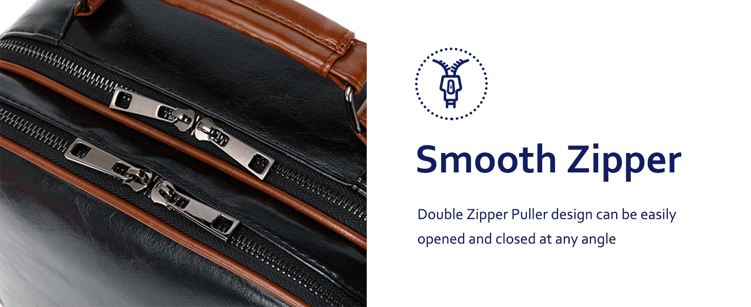 dual metal zippers