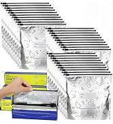 DTFMZOV 30 Pcs Reusable Freezer Bags, 9.6 x 8.9 Inch Aluminum Foil Sealable Storage Bags, Thicken...