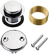 Chrome Tip Toe Bathtub Tub Drain Conversion Kit Assembly, Wellup Tub Drain Trim Kit with Two Hole...