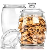 Goaste 2 Pack 112oz Plastic Cookie Jars with Airtight Lids, Clear Unbreakable Decorative Candy Ja...