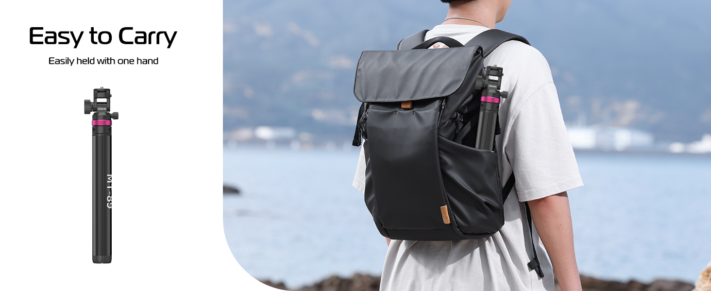 Versatile Compatibility: Equipped with a 1/4" screw, this light stand