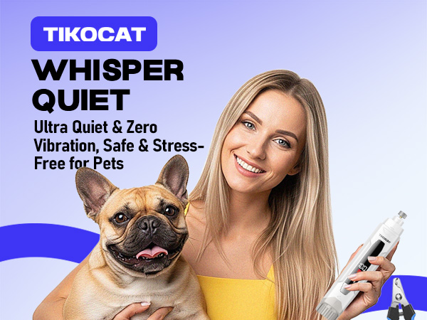 whisper quiet dog nail grinder & clipper