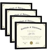 HappyHapi 8.5x11 Picture Frames Certificate Frame | 4 Pack Document Frames Bulk for Diploma, Degr...