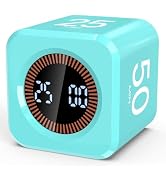 Pomodoro Timer Cube Visual Productivity Flip Timer for Kids Classroom Desk, 5/10/25/50min& Custom...