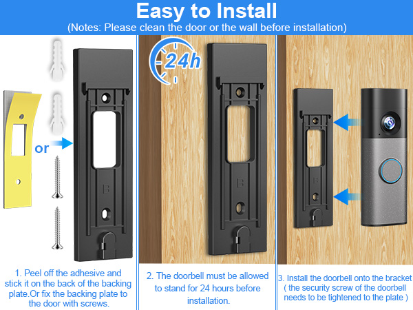 ring battery doorbell mount no drill ring doorbell mount 2026 ring doorbell holder adhesive