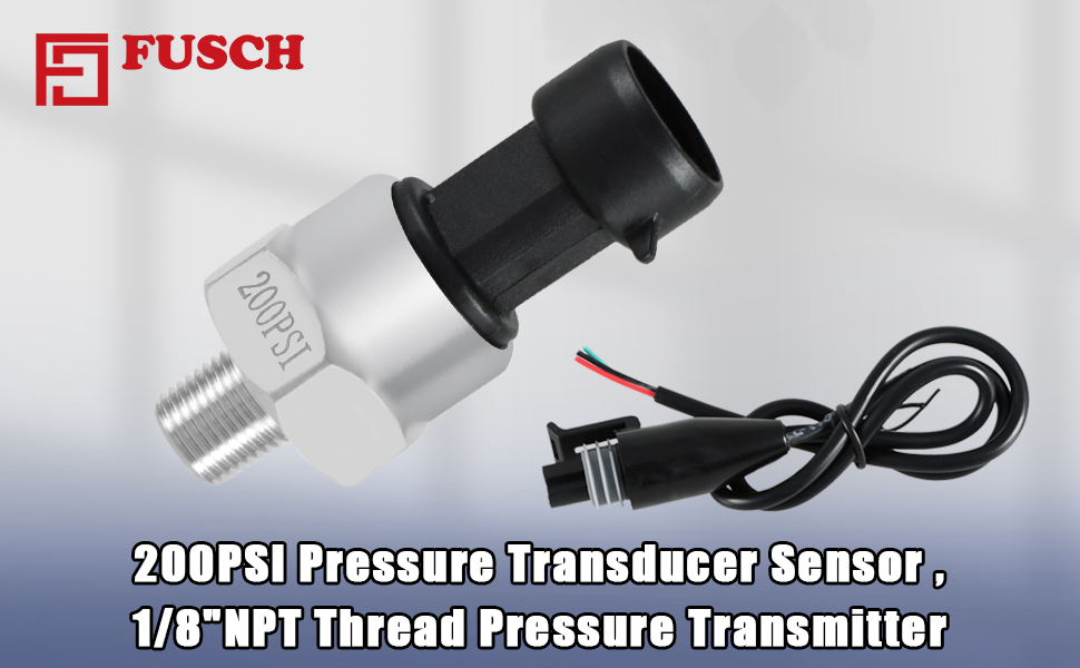 100/150/200/300/500/1000/1600PSI Pressure Transducer Sensor , 1/8"NPT Thread Pressure Transmitter