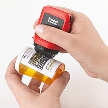 ID Protector being used on a prescription bottle
