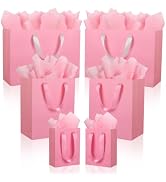 Epoesch 6 Pack Pink Gift Bags with Handles and 12 Tissue Papers | Assorted Sizes – 2 Small 6.3", ...